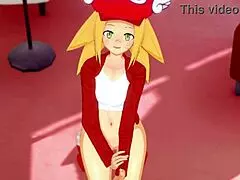 Roll begs for servicing and lubrication in Megaman hentai