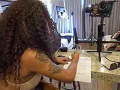 Cock Slut Gets Anal Cumshot Backstage!