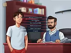 Summertime Saga 74: Brunette with Small Tits in Intense Erotic Scene