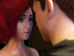 Curvy redhead rides monster cock cowgirl style in intense hentai fuck session