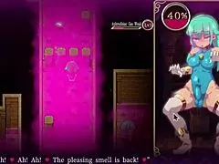Futa lost control with hand and pussy toy in Kanade's dungeon quest!