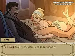 blonde vampire teen with huge boobs sucks and rides monster cock