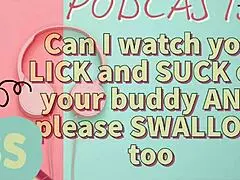 kinky buddy lick and suck with swallow