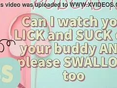 kinky buddy lick and suck with swallow