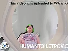 KittyCamTime Caught Off Guard by Human Toilet in Close-Up Femdom Session
