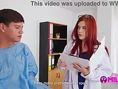 Dr. Greta Sweet Sucks And Fucks Her Patient's Big Cock In The Hospital.