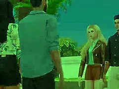 Courtside passion in 3D hentai.