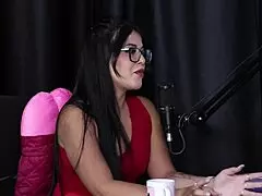 Andriza Haack sucks cock in sheer red