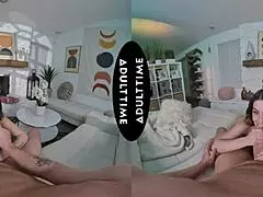 Up close vr - all-natural chanel camryn experiences intense moments with kyle masons huge presence.