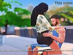 Courtside passion in 3D hentai.