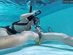 Manga Gets Fingered And Sucks Big Cock In Pool Shower Scene