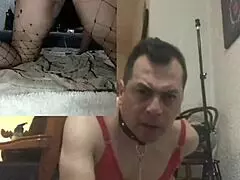 i'm using my two dildos in this gay bdsm scene with lingerie, it's so intense!!