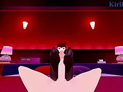 elizabeth and kasumi yoshizawa sumire yoshizawa have intense sex in persona 3 and 5 hentai