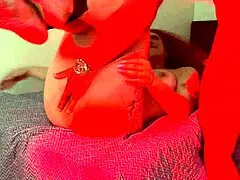 Submissa Orgasms Tied to Dominator's Cock