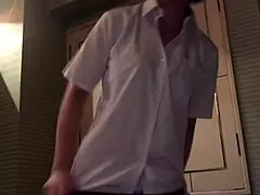 I love how this Japanese teen with big tits sucks me off.