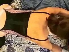 1179 - Satin Dress Tanga White Slut Doggystyle POV Deepthroat Licking Ass Hole Rimming Big Ass