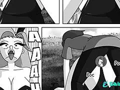 My favorite nanny s3 ch2! Huge boobs cumshot in this hentai comic by caricanimastudio!