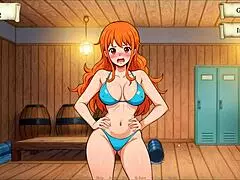 海賊ヘンタイゲーム第2話ナミ金目当てストリップ！