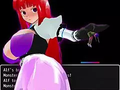 Girl B Hero Battles Monster Lord In Anime Scenes