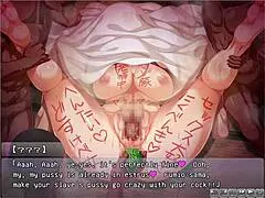 Watch Her Get Fucked in the Other Route? Part 3 NTR Hentai Orgy with Blowjob and Cum.
