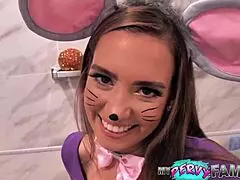 Cosplay Cutie POV Blowjob Deepthroat Monster Cock