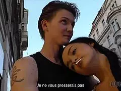 The couple needed cash for jewelry. So they agreed to hot sex with the old European guy for money.