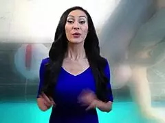 Wow! Futanari Blowjob by Pool, Shemale Fucks Bitch and Cums on Body