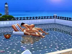 Jade rosa dives into passionpool cum in sims 4 hentai