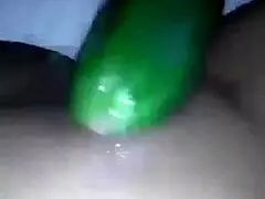 hot wife masturbates with dildo and fingering