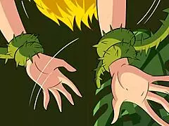 Weltraumfrauen gefesselt und von Alien-Monstern gefickt