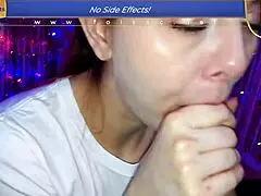 Her low-grade blowjob still earned a messy facial finish.