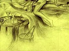 What vintage erotic illustration catches your eye in this retro anime hentai?