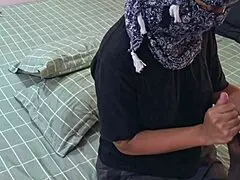 I was invited to dinner by this crazy horny hot Asian girl who seduced me into fucking her with her monster cock on the bed.