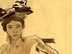 vintage erotic drawings with retro cartoon style