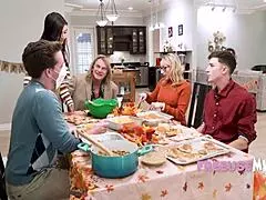 Family Dinner Turns Wild with Crystal Clark Free Use