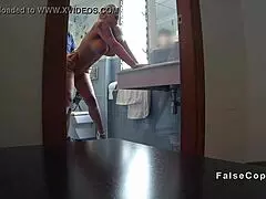 Fake Cop Bangs Huge Boobs Inked Blonde