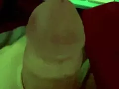 Sneaking a huge cum orgasm in bed beside my stepsister feels thrilling