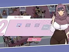 My boss teases me with her massive tits in this tsundere milf hentai game.