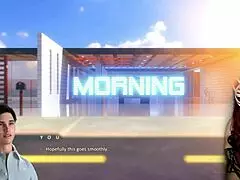 Gamer girl in see-through bra plays porn game in apocalust 9, hentai style.