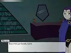 Raven from 18Titans Part 4 rubs herself hard