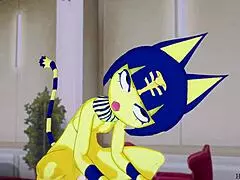 Ankha Rides Nice Cock In Bedroom.