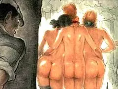 Vintage Anime Erotic Drawings From Antique Cartoon Collection