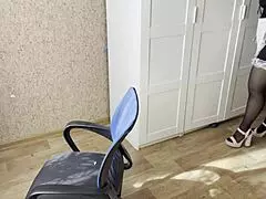 Young maid fingers her wet pussy