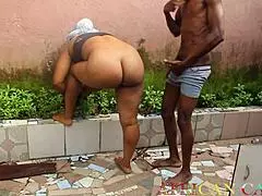 Damn! Fucked My Neighbor Outdoor Doggystyle With His Huge Cock!