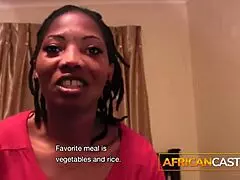 African Milf Sucks White Dick in Casting for Fake Job