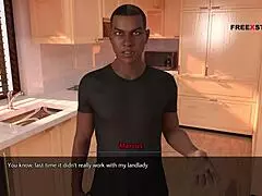 alex feels aroused watching his landlady's nude yoga poses in dreams of desire