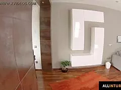 The nanny with big tits gets hardcore fucked by the boss