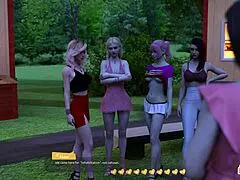 Hej, de här söta tjejerna petar på min hårda kuk för att hjälpa!