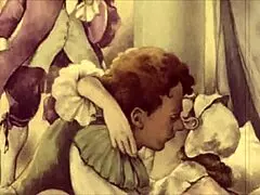 Vintage Erotic Anime Illustration Intense Scenes