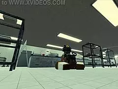 Wild Roblox session with a hot black nun getting pounded